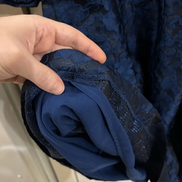 Vince Camuto Blue Floral Textured Minidress - Picture 9 of 15